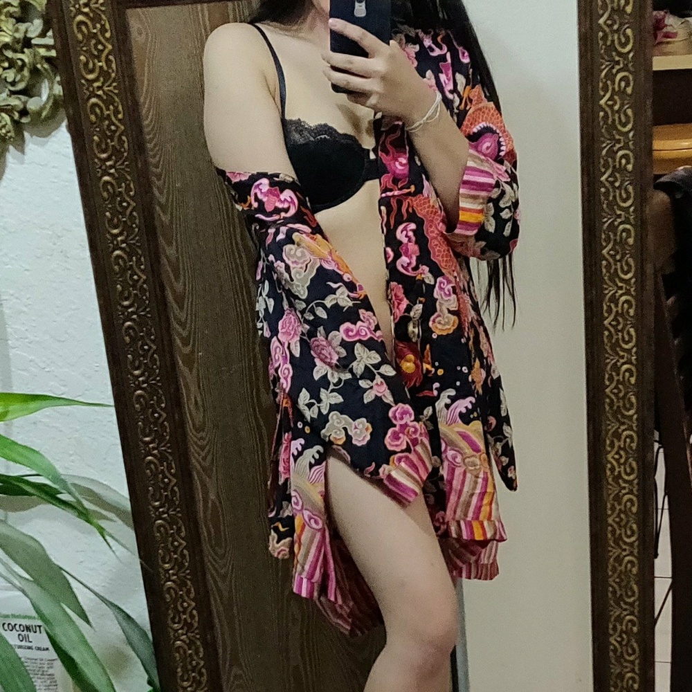 Victoria secret silk dragon robe